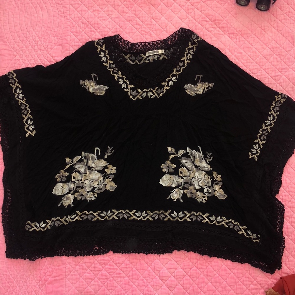 kimono top w stitching for sleeve